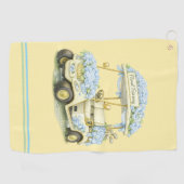 Serviette De Golf Golf Towel | Hydrangea Floral Fairway Gift (Horizontal)