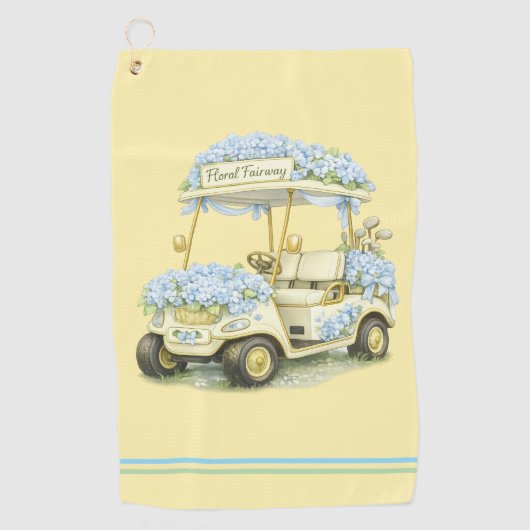 Serviette De Golf Golf Towel | Hydrangea Floral Fairway Gift (Devant)