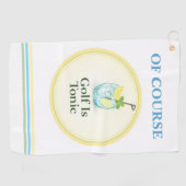 Serviette De Golf Golf Towel | Of Course Golf Is Tonic (Horizontal)