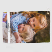 Serviette De Golf Golf Towel Photo & Nom Modèle (Horizontal)