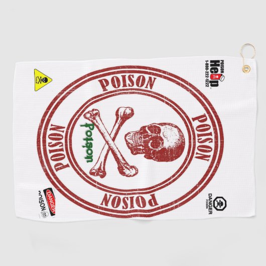 Serviette De Golf Golf Towel Skull (Horizontal)