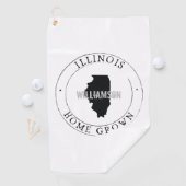 Serviette De Golf Golf Towel State Personnalisé Illinois (En situation)