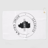Serviette De Golf Golf Towel State Personnalisé Illinois (Horizontal)