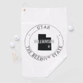 Serviette De Golf Golf Towel State Personnalisé Utah (En situation)