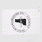 Serviette De Golf Golf Towel State Personnalisé Vermont (Horizontal)