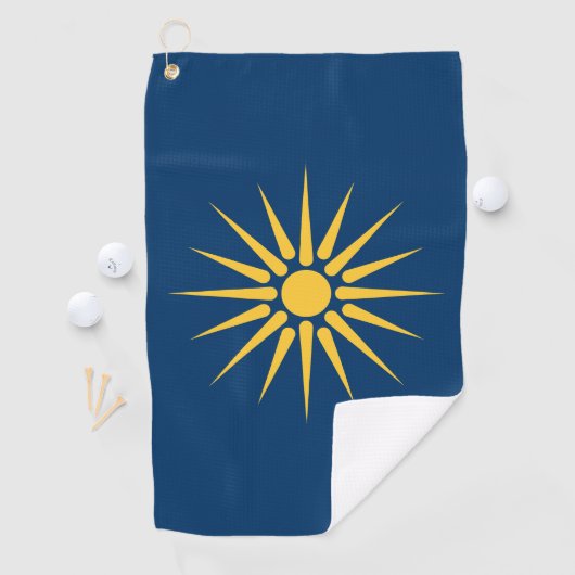 Serviette De Golf Golf Towel with flag of Macedonia, Greece (En situation)