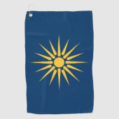 Serviette De Golf Golf Towel with flag of Macedonia, Greece (Devant)