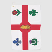 Serviette De Golf Golf Towel with flag of Montreal, Canada (Devant)
