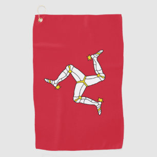 Serviette De Golf Golf Towel with Isle of Man flag, Royaume-Uni