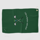 Serviette De Golf Golf Towers RETIRED Golf Quote Design Green (Horizontal)