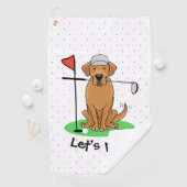 Serviette De Golf Golf Yellow Labrador Retriever (yaourt 5) Chien -  (En situation)