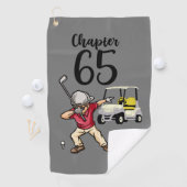 Serviette De Golf Golfer 65e anniversaire Dabbing avec voiturette de (En situation)