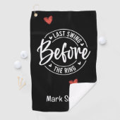 Serviette De Golf Golfer dernière balançoire avant le ring Bachelor  (En situation)