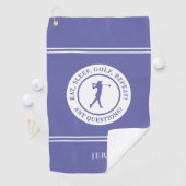 Serviette De Golf Golfer Funny Monogramme Moderne Pour Elle (En situation)