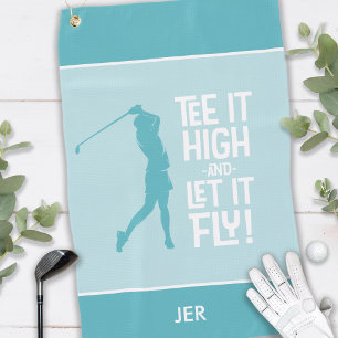 Serviette De Golf Golfer Golf Humour Funny Sports Moderne Turquoise