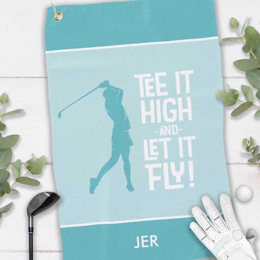 Serviette De Golf Golfer Golf Humour Funny Sports Moderne Turquoise 