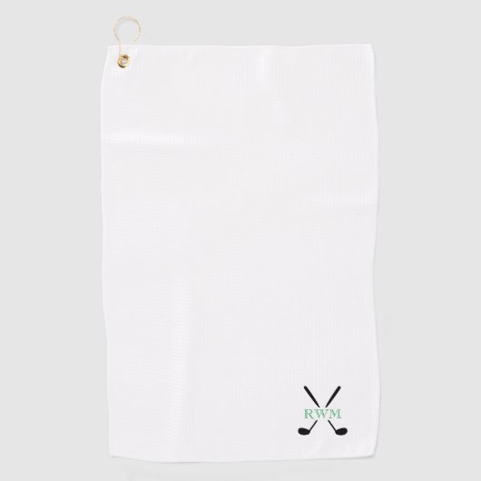 Serviette De Golf Golfer INITIALS Clubs Cours Jeu Golf intemporel (Devant)