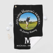 Serviette De Golf Golfer Memorial Golfing Heaven's Fairway Photo (En situation)
