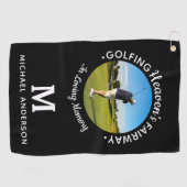 Serviette De Golf Golfer Memorial Golfing Heaven's Fairway Photo (Horizontal)