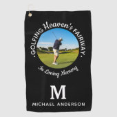 Serviette De Golf Golfer Memorial Golfing Heaven's Fairway Photo (Devant)