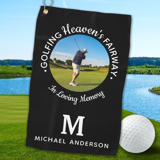 Serviette De Golf Golfer Memorial Golfing Heaven's Fairway Photo