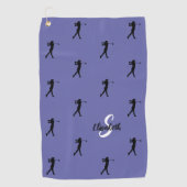 Serviette De Golf Golfer Monogrammed Pro Équipement sportif Périwink (Devant)