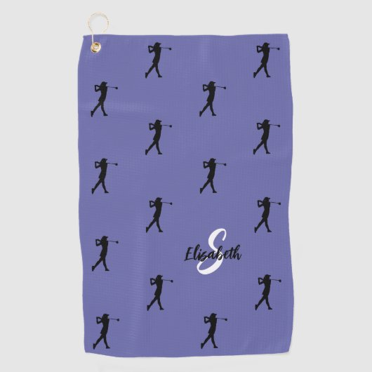 Serviette De Golf Golfer Monogrammed Pro Équipement sportif Périwink (Devant)