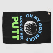 Serviette De Golf Golfer Oh Mon Dieu (Horizontal)