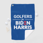 Serviette De Golf Golfers pour Biden Harris Texte personnalisé bleu (En situation)