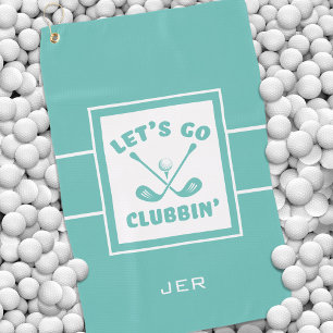 Serviette De Golf Golfeur amusant Golf Monogramme moderne Sports sar