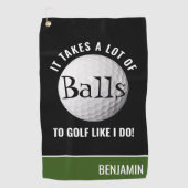 Serviette De Golf Golfeur de tourte drôle personnalisé (Devant)