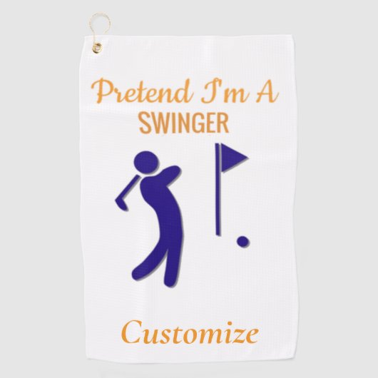 Serviette De Golf Golfeur en swingant Thunder_Thunder_Cove (Devant)