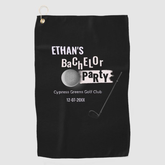 Serviette De Golf Golfeur Groom Enterrement de Vie de Garçon Classiq (Devant)