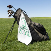 Serviette De Golf Golfeur le plus Okayest du monde (Vert)