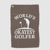 Serviette De Golf Golfeur le plus Okayest du monde (Devant)