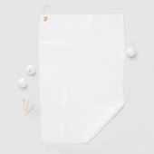Serviette De Golf Golfeur Moderne Nom Monogramme Vert et Blanc (En situation)