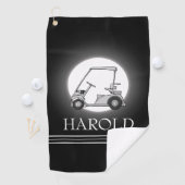 Serviette De Golf Golfeur Noir (En situation)