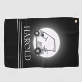 Serviette De Golf Golfeur Noir (Horizontal)