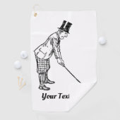 Serviette De Golf Golfeur pimpant votre texte (En situation)