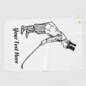 Serviette De Golf Golfeur pimpant votre texte (Horizontal)