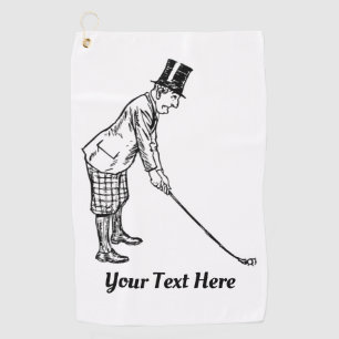 Serviette De Golf Golfeur pimpant votre texte