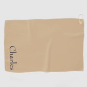 Serviette De Golf Golfeur Professionnel à Monogramme Simple Masculin (Horizontal)