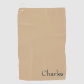 Serviette De Golf Golfeur Professionnel à Monogramme Simple Masculin (Devant)