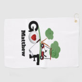 Serviette De Golf Golfeurs Panier de golf personnalisé (Horizontal)