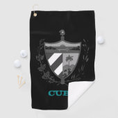 Serviette De Golf Golfing Cuba & armoiries cubaines / drapeau (En situation)