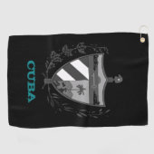 Serviette De Golf Golfing Cuba & armoiries cubaines / drapeau (Horizontal)