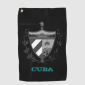 Serviette De Golf Golfing Cuba & armoiries cubaines / drapeau (Devant)