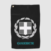 Serviette De Golf Golfing Grèce & armoiries grecques / drapeau (Devant)