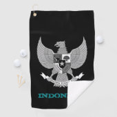 Serviette De Golf Golfing Indonésie & manteau indonésien / drapeau (En situation)