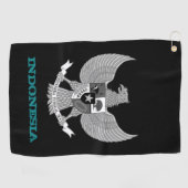 Serviette De Golf Golfing Indonésie & manteau indonésien / drapeau (Horizontal)